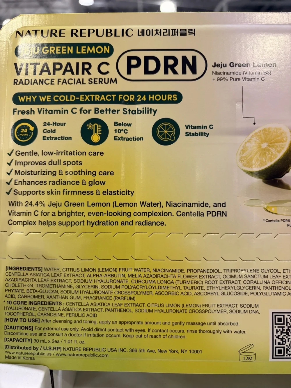Jeju green lemon Vitapair C PDRN Radiance Facial Serum — value duo pack sealed